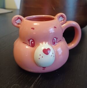 NWOT 2023 Care Bear Pink Cheer Bear 3D Sculpted Ceramic Mug 20 oz (082224D)
